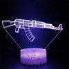 Gaming 3d LED night light - Game rifle decor, perfect gift
