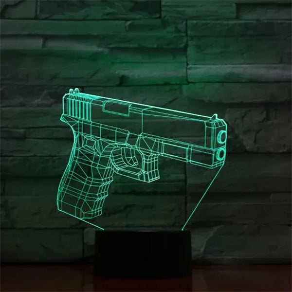 Gaming 3d LED night light - Game rifle decor, perfect gift