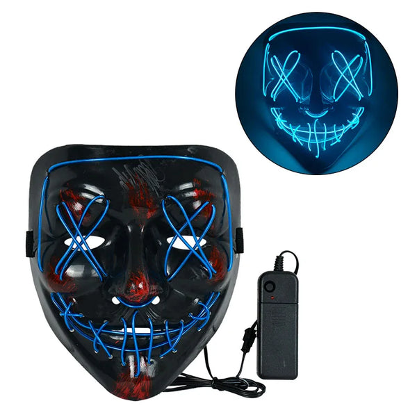 Halloween LED mask - Glow-in-dark for cosplay parties