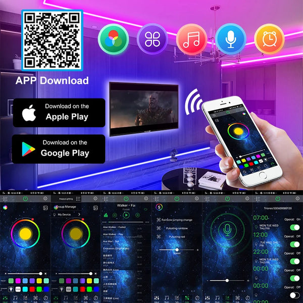 RGB LED strip - USB Bluetooth TV backlight/room decor