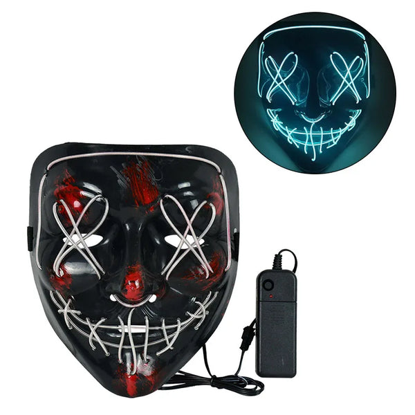 Halloween LED mask - Glow-in-dark for cosplay parties
