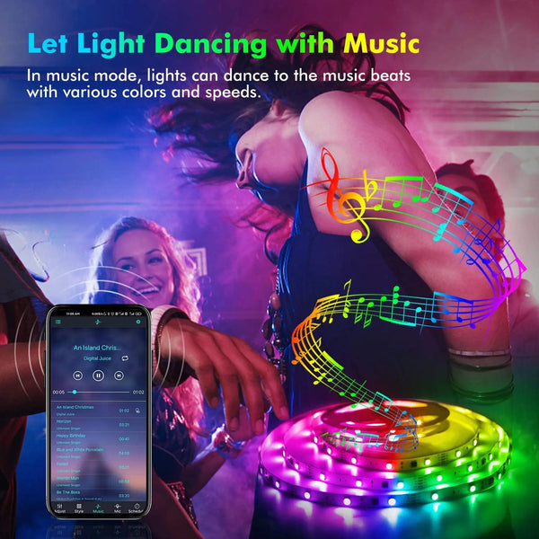 RGB LED strip - USB Bluetooth TV backlight/room decor