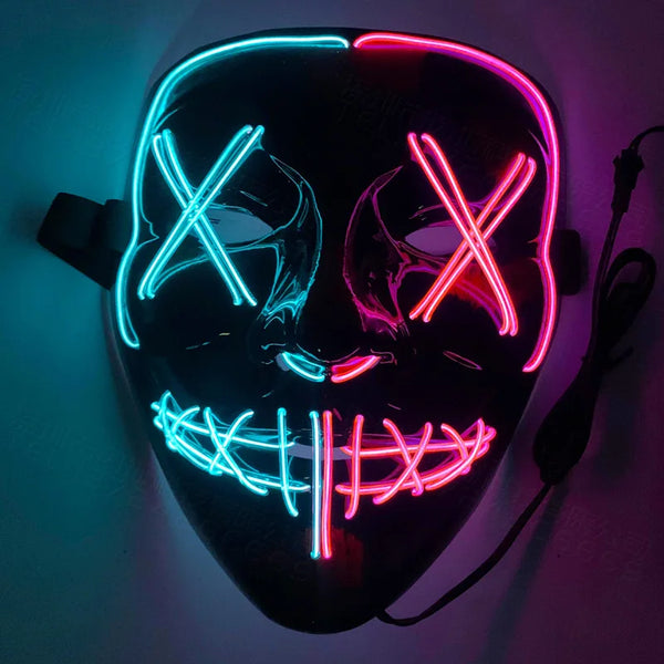 Halloween LED mask - Glow-in-dark for cosplay parties
