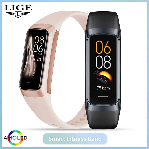 LIGE smart watch 2023: waterproof, heart rate tracker