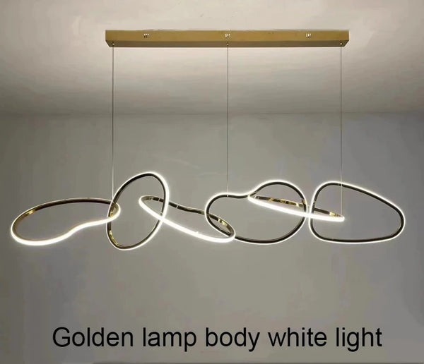 Gold pendant chandelier - modern dining room lighting