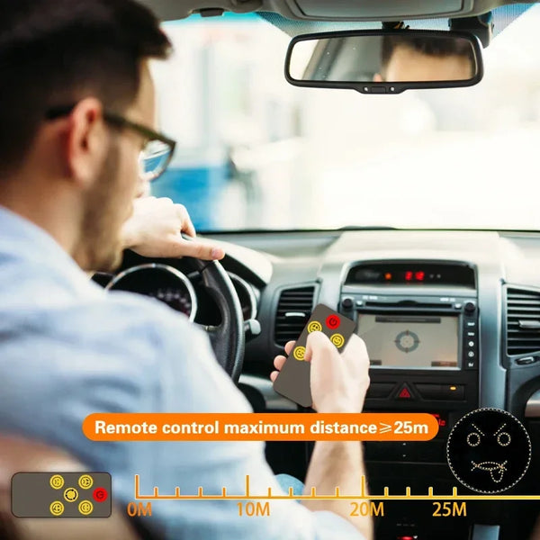 LED car expression light: remote control, multi-function warning