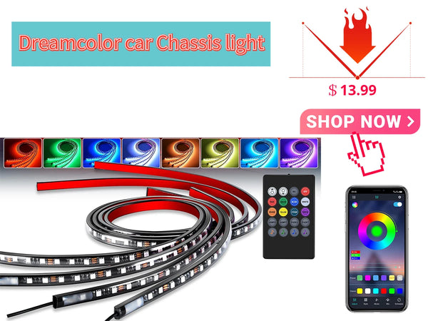 RGB Fiber-Optic Car Interior Ambient Lighting Kit – App & Sound-Sync Control