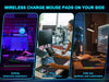 RGB wireless charging gaming mouse pad, XXL LED, 10 modes