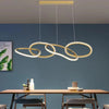 Gold pendant chandelier - modern dining room lighting