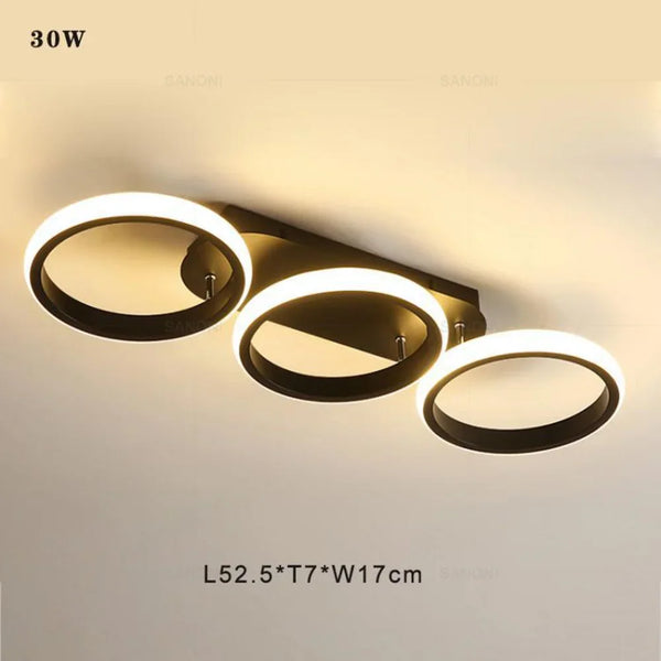 LED chandelier - metal, modern bedroom/hallway lighting