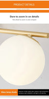 LED ceiling light: Nordic, iron glass, modern gold