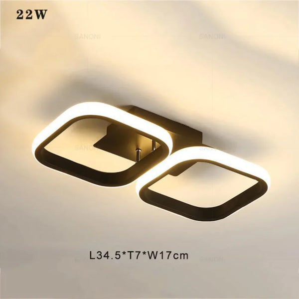 LED chandelier - metal, modern bedroom/hallway lighting