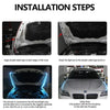 LED car daytime running lights, 12V ambient hood decor