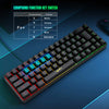 Gaming keyboard mini RGB backlit ergonomic for PC, laptop