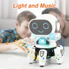 LED octopus robot toy - music, dance, educational