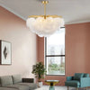 LED ceiling light, tree branch design, glass & metal art