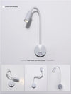 LED gooseneck wall light - adjustable reading lamp