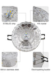LED ceiling light - metal, modern for living room/corridor