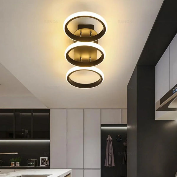 LED chandelier - metal, modern bedroom/hallway lighting