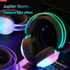 Gaming headphones wireless Bluetooth, RGB LED, noise-canceling mic