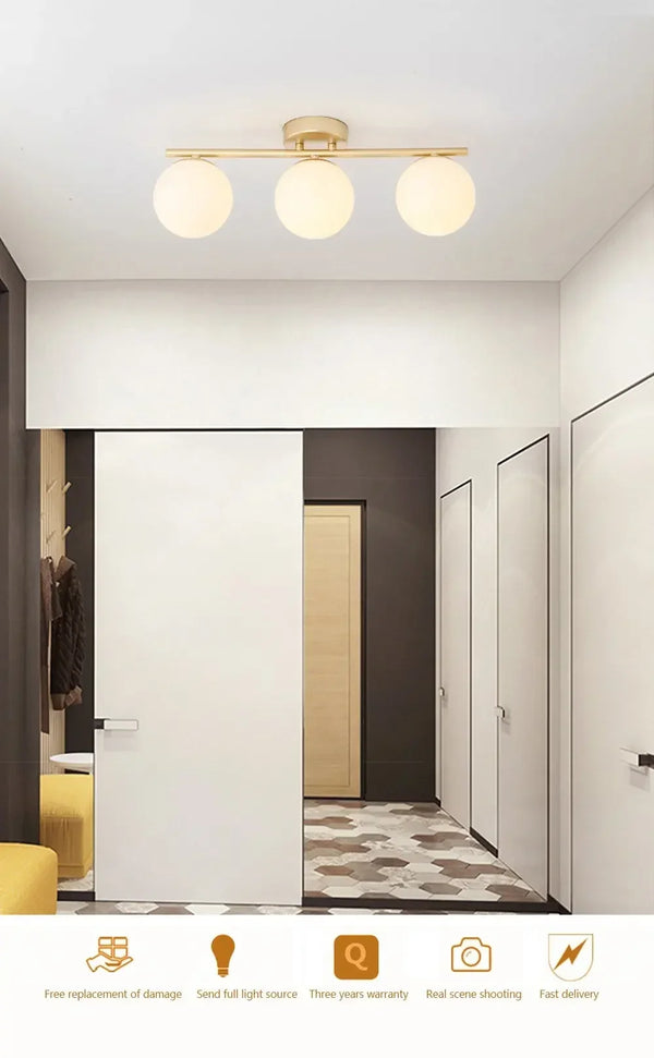 LED ceiling light: modern, glass finish