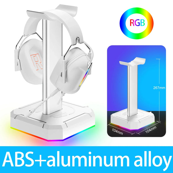 RGB gaming headset stand - aluminum alloy, PUBG compatible