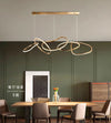 Gold pendant chandelier - modern dining room lighting