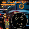 LED car expression light: remote control, multi-function warning