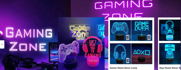 Gaming 3d LED night light - Game rifle decor, perfect gift
