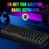 Gaming keyboard mini RGB backlit ergonomic for PC, laptop