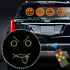 LED car expression light: remote control, multi-function warning