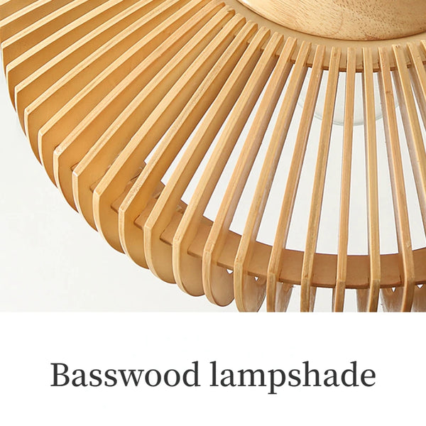 Nordic wood pendant lights: modern, walnut-finish chandeliers
