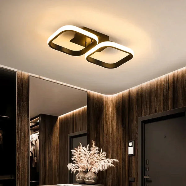 LED chandelier - metal, modern bedroom/hallway lighting