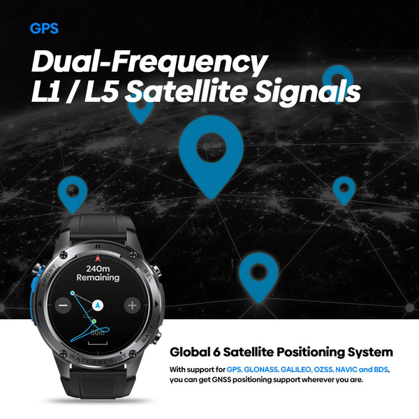 Zeblaze Stratos 2 GPS smartwatch with voice calling, 10 ATM