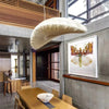 Sailboat pendant light: LED, marine fabric chandelier