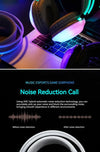 Gaming headphones wireless Bluetooth, RGB LED, noise-canceling mic