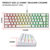 Gaming keyboard mini RGB backlit ergonomic for PC, laptop