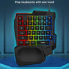 RGB gaming keyboard - ergonomic, USB wired, 35-key