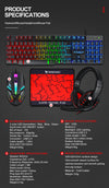 RGB gaming keyboard and mouse combo with ergonomic design
