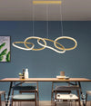 Gold pendant chandelier - modern dining room lighting