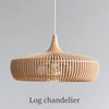 Nordic wood pendant lights: modern, walnut-finish chandeliers