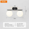 LED ceiling light: Nordic, iron glass, modern gold