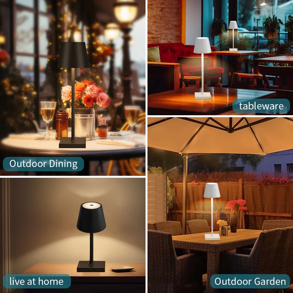 LED touch lamp - Lampe tactile à 3 couleurs ambiantes pour bureau/table de nuit