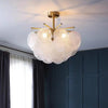 LED ceiling light, tree branch design, glass & metal art