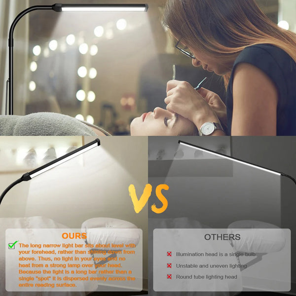 Lampe sur pied à col de cygne LED, réglable pour bureau/salon