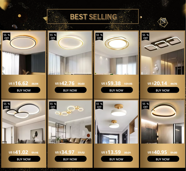 LED chandelier - metal, modern bedroom/hallway lighting