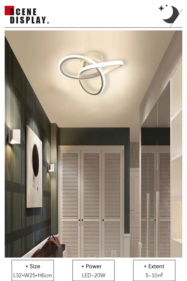LED ceiling light 20W - Modern metal for versatile lighting