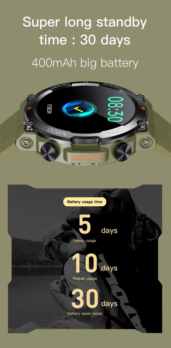 Smartwatch K56Pro men's - heart rate, Bluetooth, long battery life