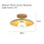 LED ceiling light - Modern wood lighting for bedroom