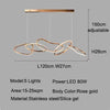 Gold pendant chandelier - modern dining room lighting
